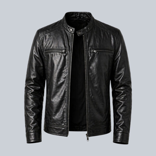 Men’s Black Motorcycle Leather Jacket